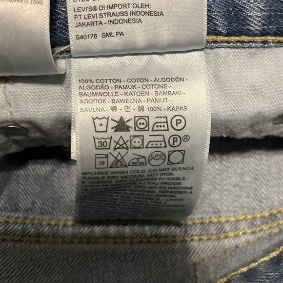 Men's Levis 505 Regular Fit Denim Jeans SZ 36x30 Blue Cotton Light Wash Red Tab - Picture 9 of 12